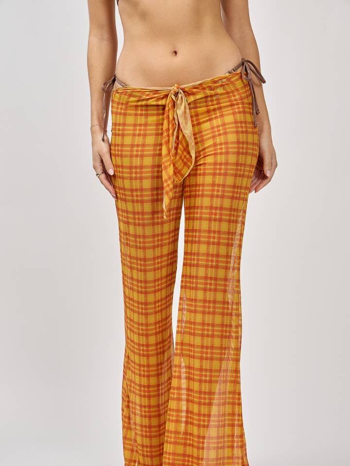 Pantalon de plage à carreaux for wholesale by HIBIKINI