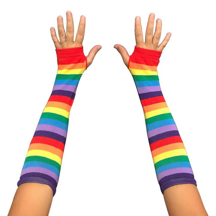 The Awareness Company - Wholesale Gloves - Women's - Rainbow Fingerless Gloves