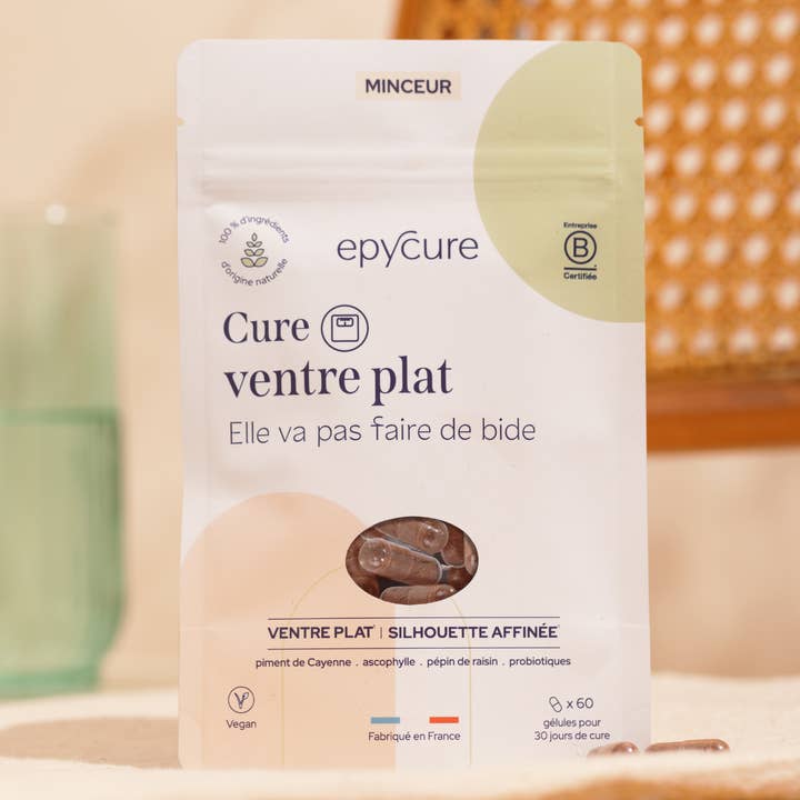 Epycure - Wholesale Oral Supplement/Vitamin - FLAT STOMACH CURE -1 MONTH OF CURE - x60 PILLS - 2 capsules3