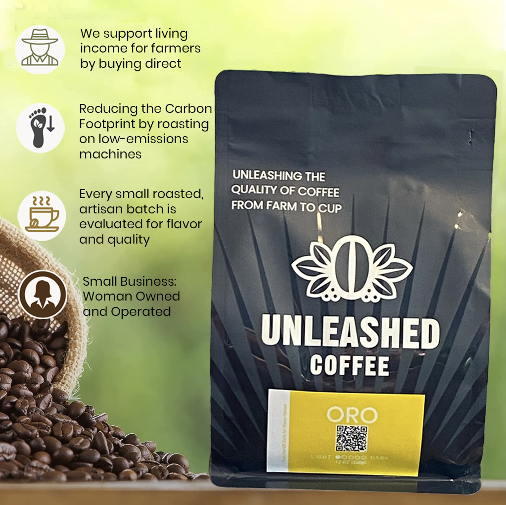 Unleashed Coffee Co LLC - Wholesale Coffee Beans - Light Roast Oro - Ethically Sourced Whole Bean Coffee5