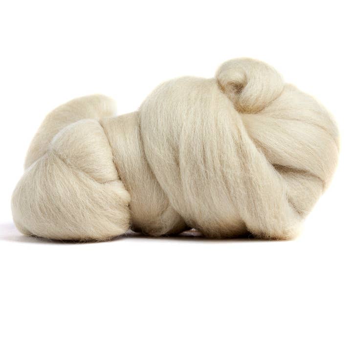 Merino Wool Top Roving, Parchment, 1 ounce for wholesale by Desert Breeze Distributing
