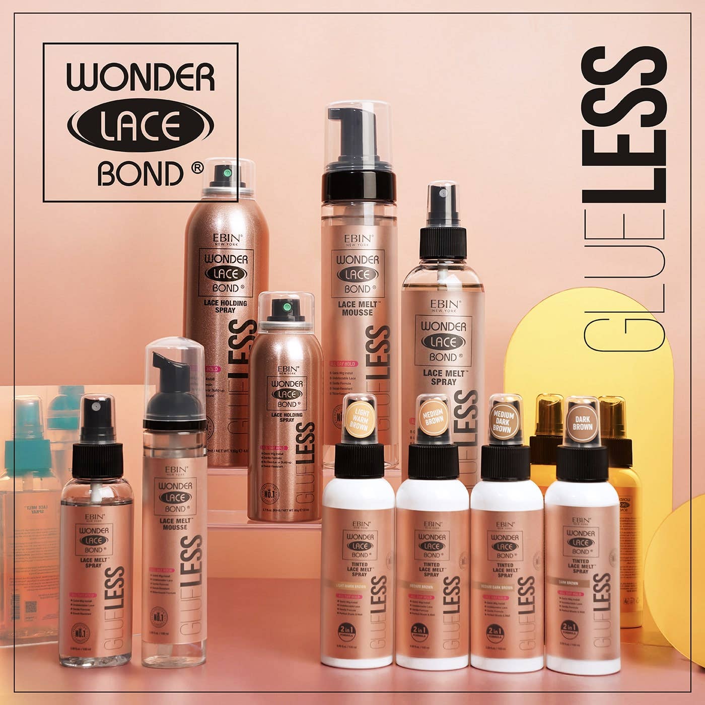 EBIN NEW YORK - Wholesale Hair Spray - Wonder Lace Bond GLUELESS - Tinted Lace Melt Spray4