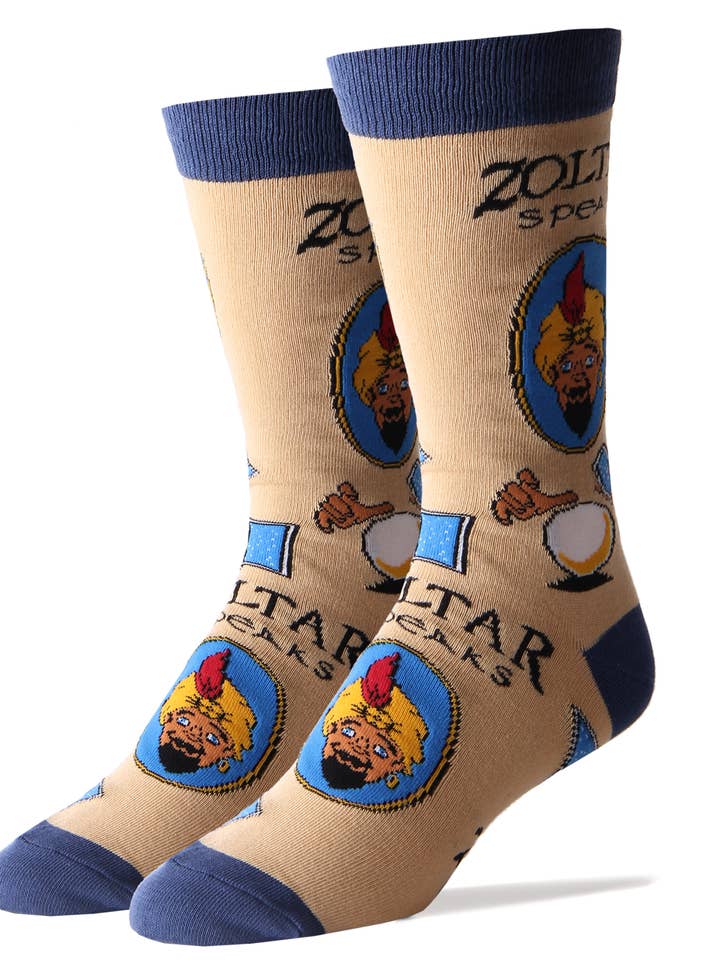 Oooh Yeah/Sock It Up/Oooh Geez Slippers - Wholesale Socks - Men's - Zoltar Speaks | Men's Cotton Crew Funny Socks0