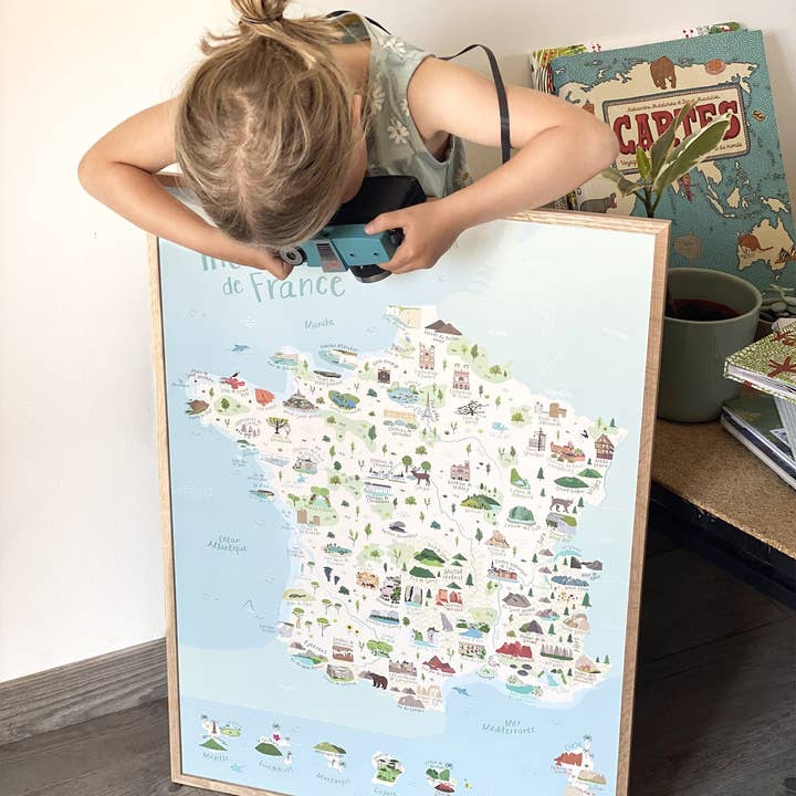 Papier curieux - Wholesale Poster - Fun poster poster map of France2