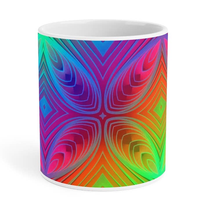 Multi-colored Big X - Ceramic Mugs (11oz\15oz\20oz) for wholesale by Lilly's Artwork