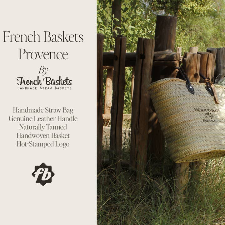 French Baskets - Vendita all'ingrosso Cinghia per borsa - Unisex - Borsa in paglia con logo French Baskets Provence stampato a caldo6