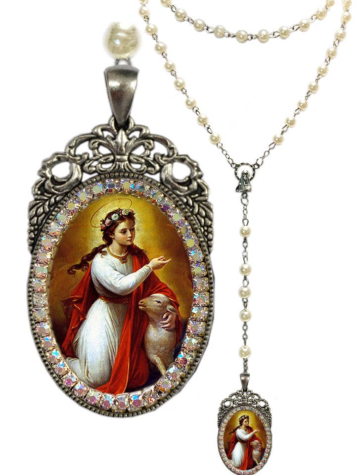 Agnes of Rome Rosary - Patroness of Young Girls, Chastity, Rape Survivors and the Children of Mary for wholesale by MariaSantissimaShop