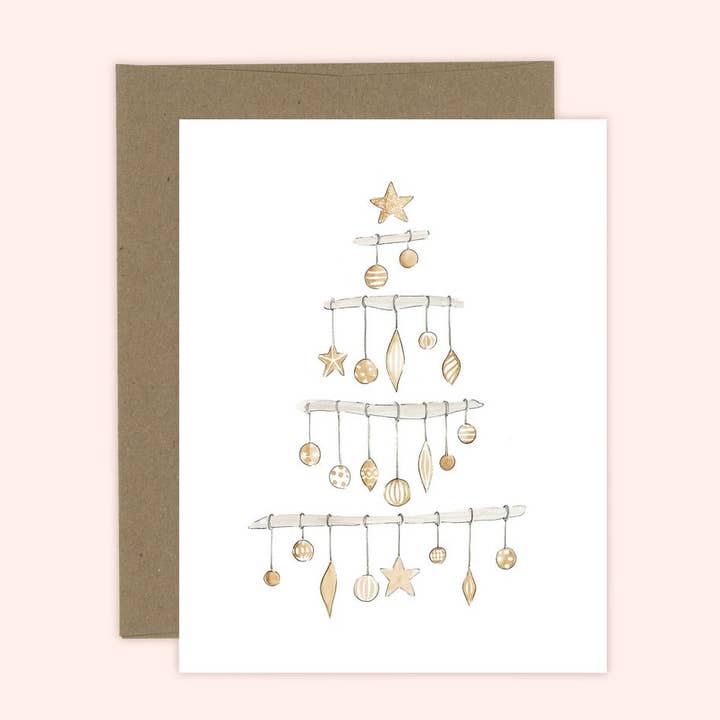 Cartão Minimalista de Natal Natal por atacado de Almeida Illustrations