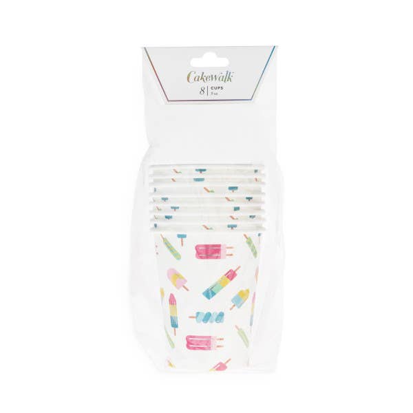 Cakewalk - Wholesale Disposable Cup - Ice Pop Paper Cups Set of 8 Disposable1