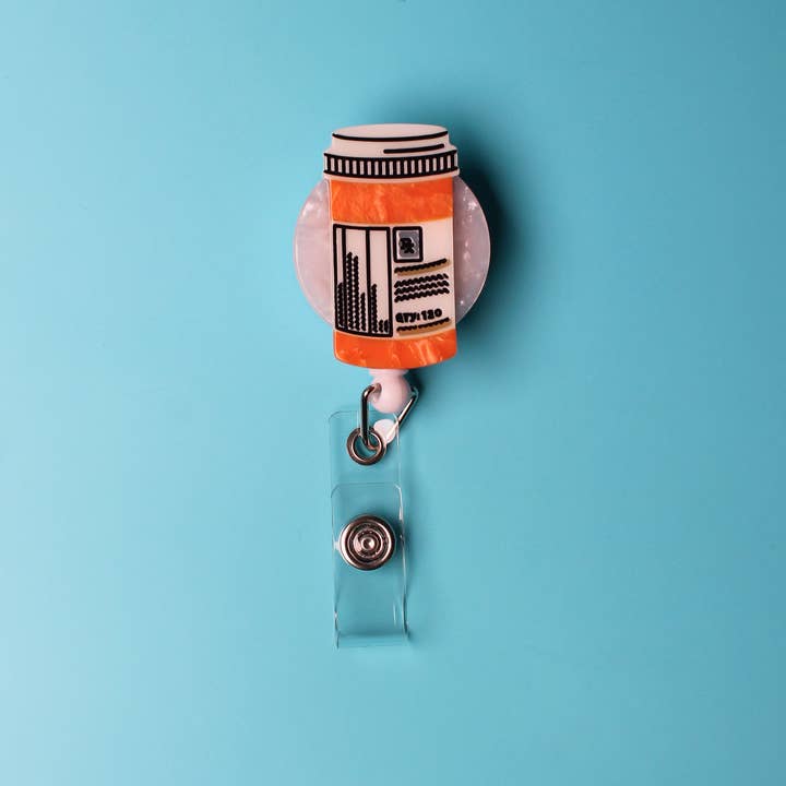 COLETTE BERNARD - Wholesale Badge Accessory - Unisex - Prescription Bottle Badge Reel1