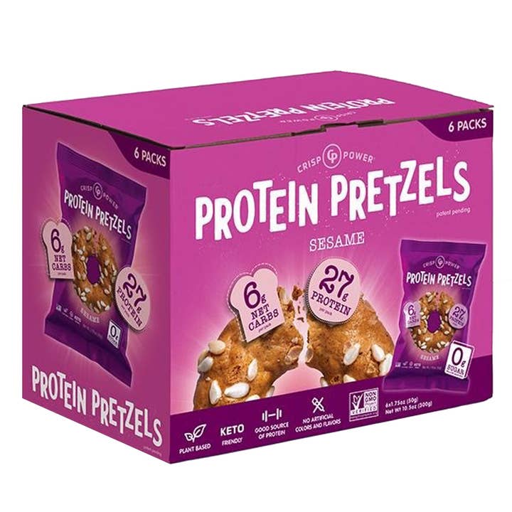 Crisp Power - Wholesale Pretzels - Protein Pretzel Sesame0