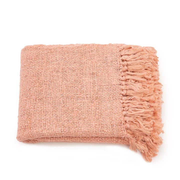 Bazar Bizar Living - Wholesale Throw Blanket - The s'il vous Plaid - Salmon Pink5