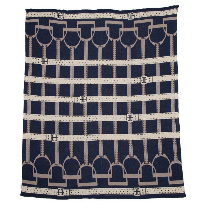 In2Green - Wholesale Throw Blanket - Equestrian Stirrup Throw Blanket