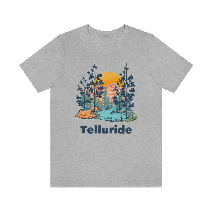 Telluride T-Shirt - Illustration Unisex Colorado T Shirt for wholesale by Hey Mountains