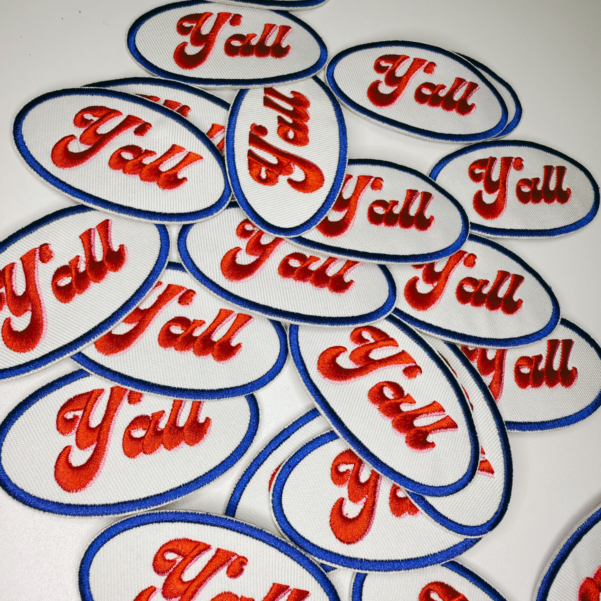 TEELUX - Wholesale Patch - 3" Y'all -  Embroidered Hat Patch1
