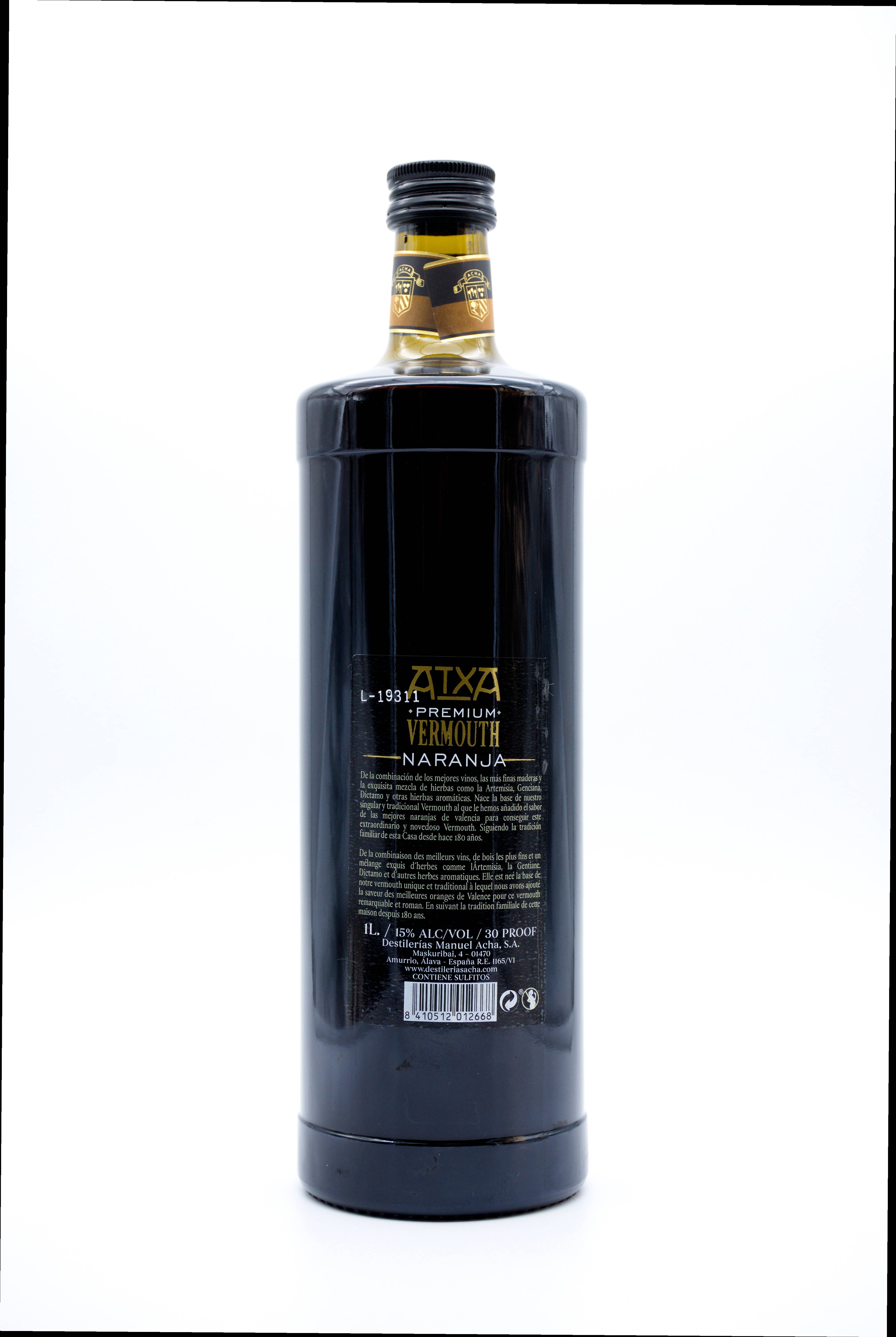 Destilerías Acha - Wholesale Vermouth/Aperitif - Vermouth Premium Atxa Orange 1L/vermouth/vermouth2