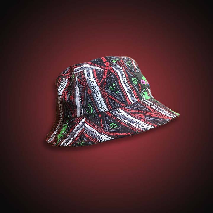Sombreros de Cubo Gecko Red Stripe para venta al por mayor de Gecko Hawaii