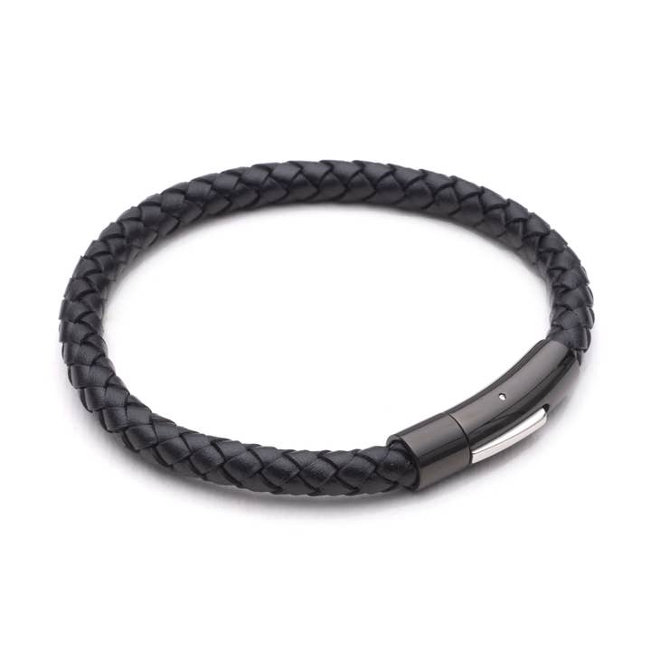 Fermoir Contrasté Noir Tribal en IPB 2 couleurs pour la vente par Midhaven Ltd - Tribal Steel