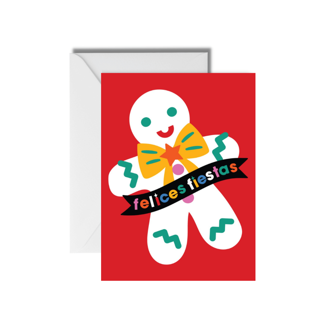 CheerNotes Greeting Cards & Stationery – postal de época festiva por atacado – Cartão de Natal de Pão de Gengibre - Espanhol | Artista Latina1