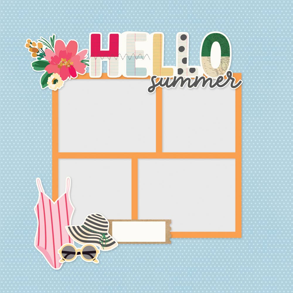 Simple Stories – wholesale Utskärningar – Sunny Days Stora Utskurna Kartongbitar 18-Pack2