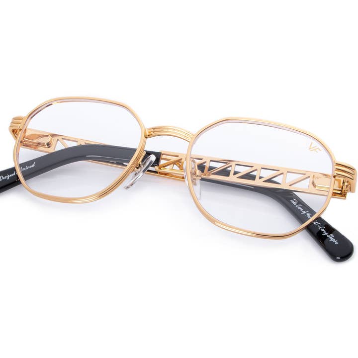 VF Jacques Cartier Spiller 24KT Guld (klar) for engroshandel hos Vintage Frames Company