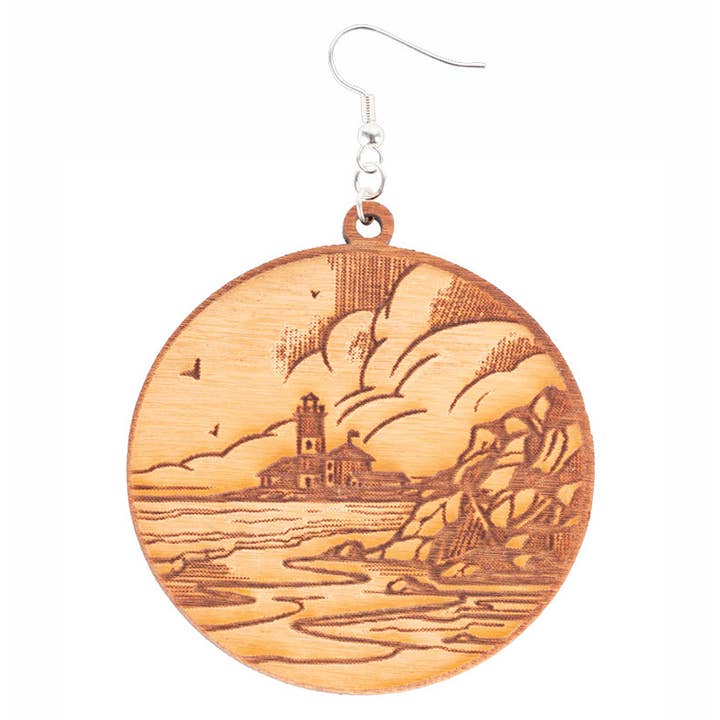 Pendiente de madera escénica para venta al por mayor de Benjamin International