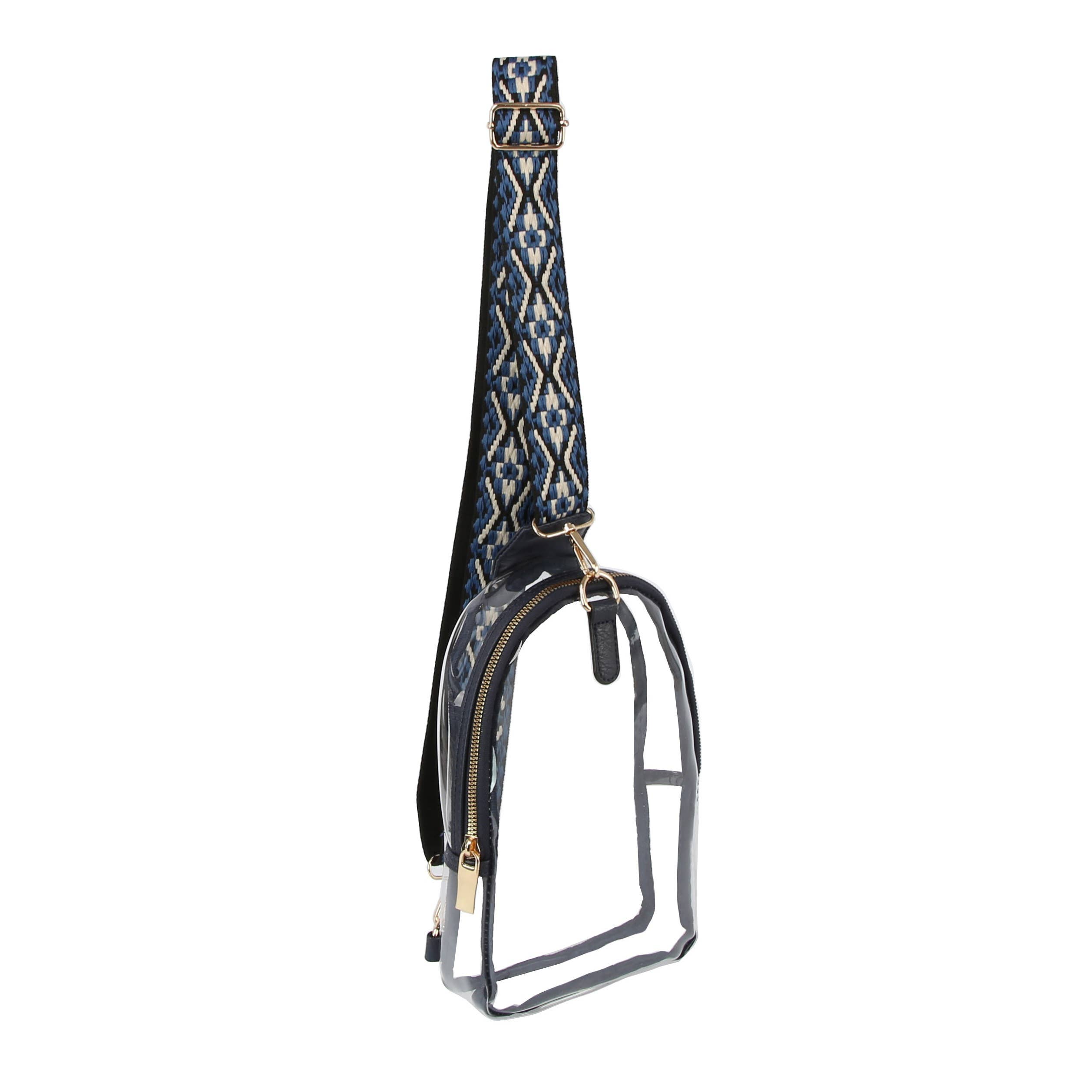 Handbag Factory Corp - Wholesale Crossbodytas - Dames - Transparante schoudertas voor draaggitaar met brede riem6