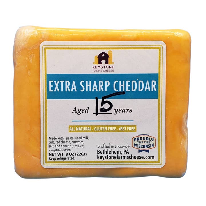 15 Year Aged Cheddar for wholesale by Keystone Cheese