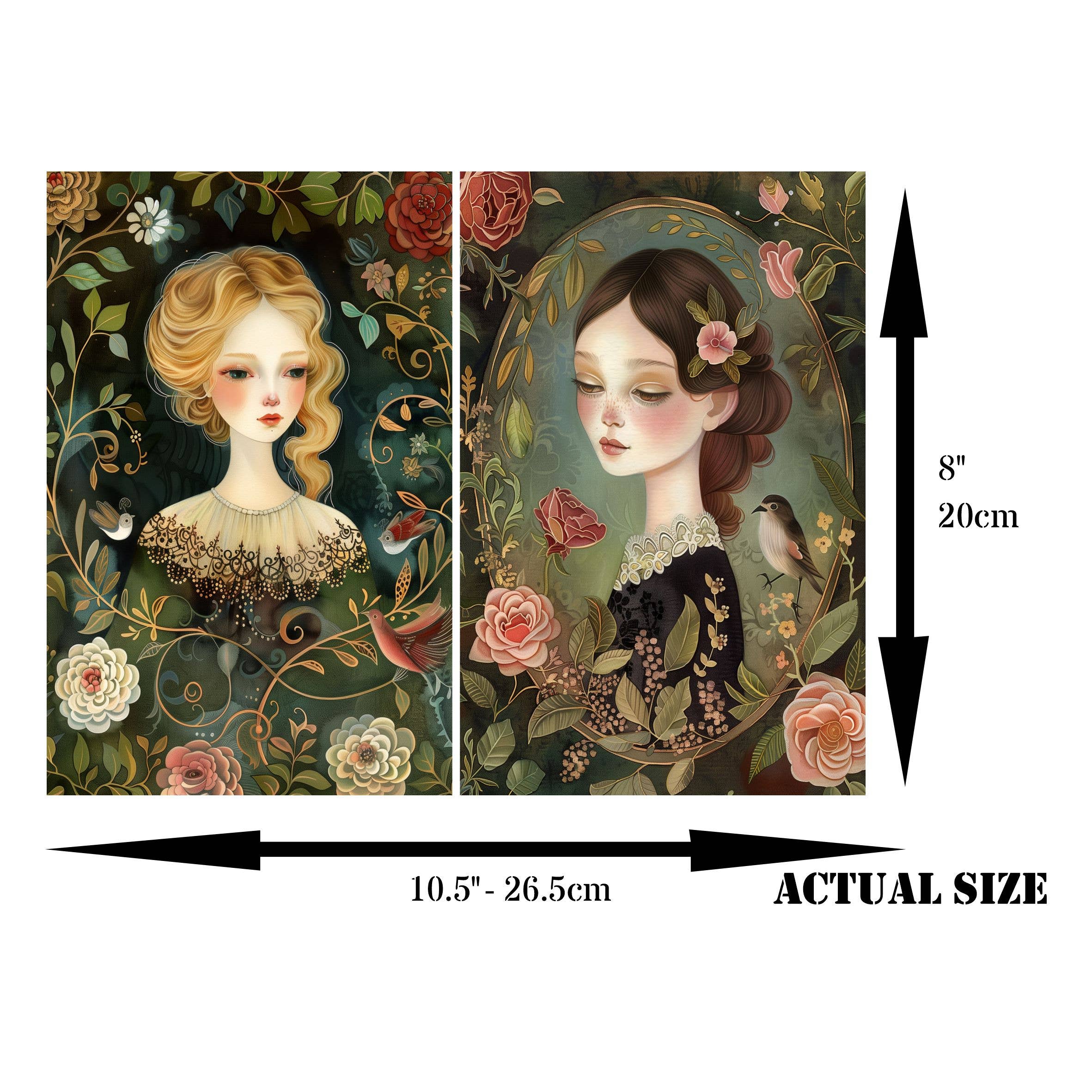 Craft Kreatively - Wholesale Craft Supplies - Ladies Cameo Decoupage Rice Paper - A4 - 6pc – Crafts5