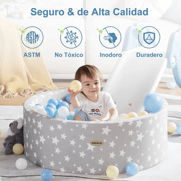 Devessport - Venta al por mayor Juguetes de playa/piscina - Niños y bebés - Piscina de Bolas para Niños con 100 Bolas Kohala Baby