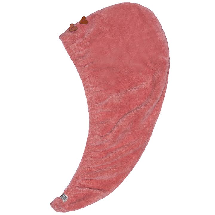 Bamboe badstof haar tulband handdoek - terracotta voor wholesale door Poule House