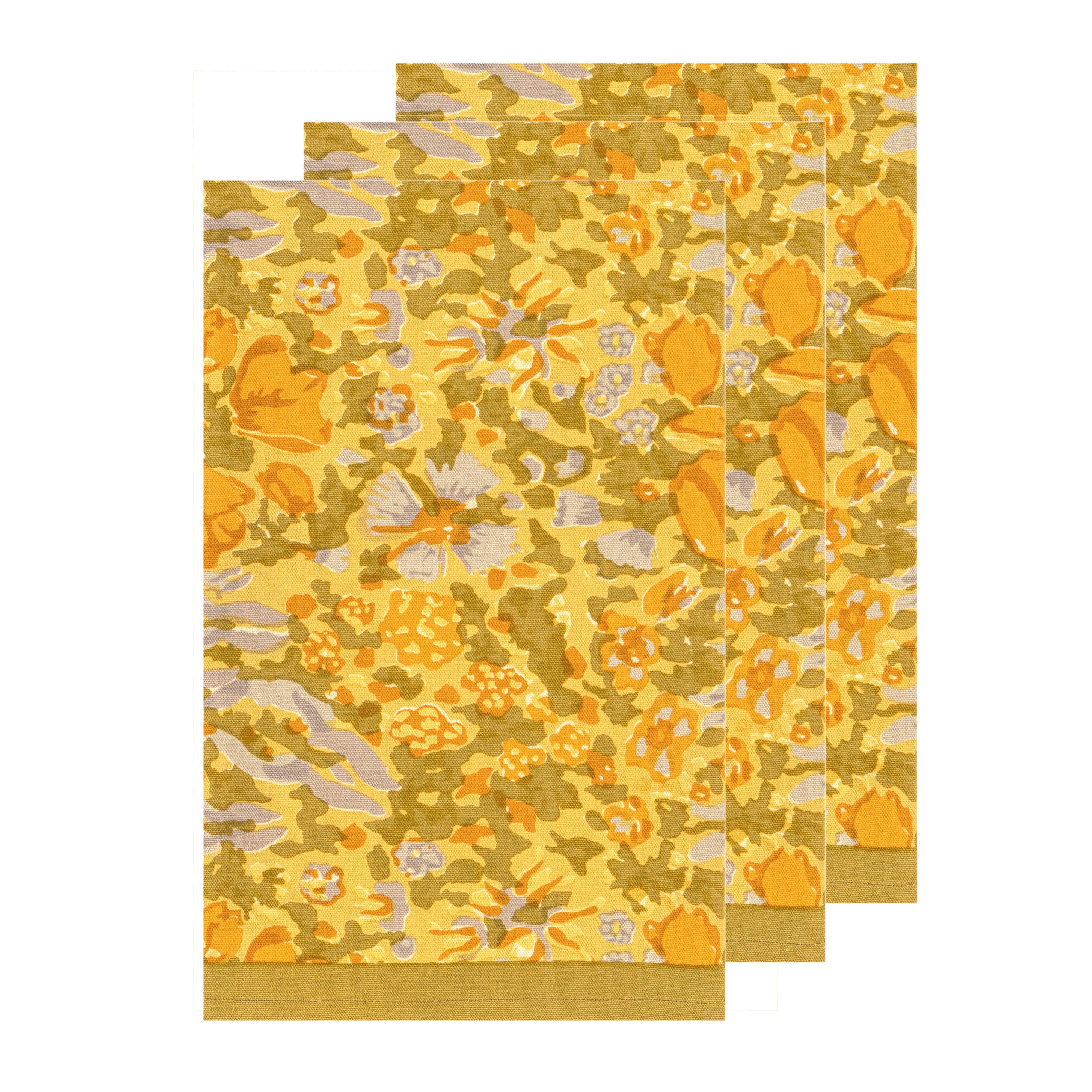 Couleur Nature - Vente Torchons - Jardin Mustard & Grey | Torchons - Ensemble de 31