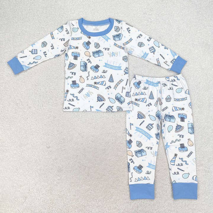 Ensembles de vêtements d'anniversaire pour bébés garçons, chemises, pantalons, pyjamas pour la vente par Aier Wholesale