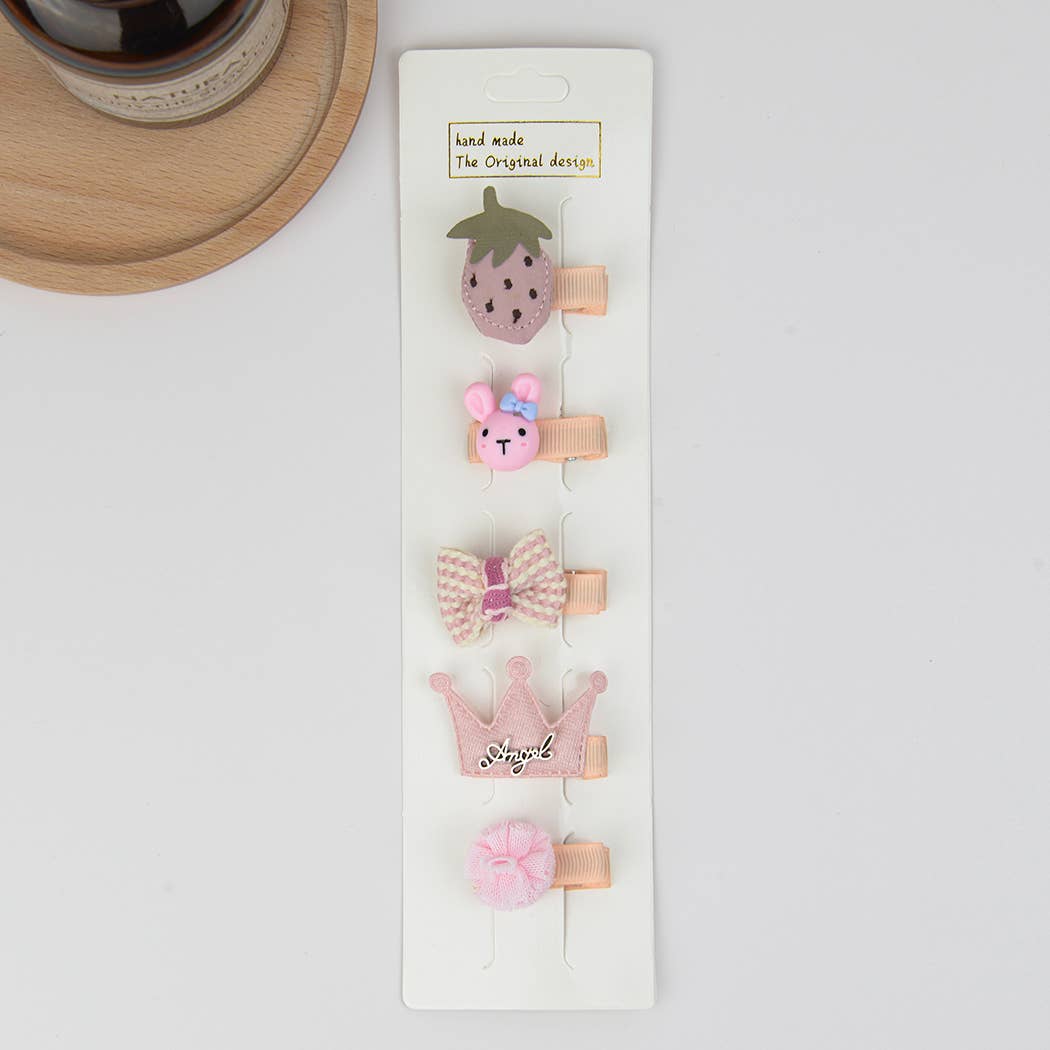 TheDivaSoap – Großhandel Haarclip – Kinder – Süßes Alligator-Clip-Set für Kleinkinder für Mädchen, 5er-Pack4