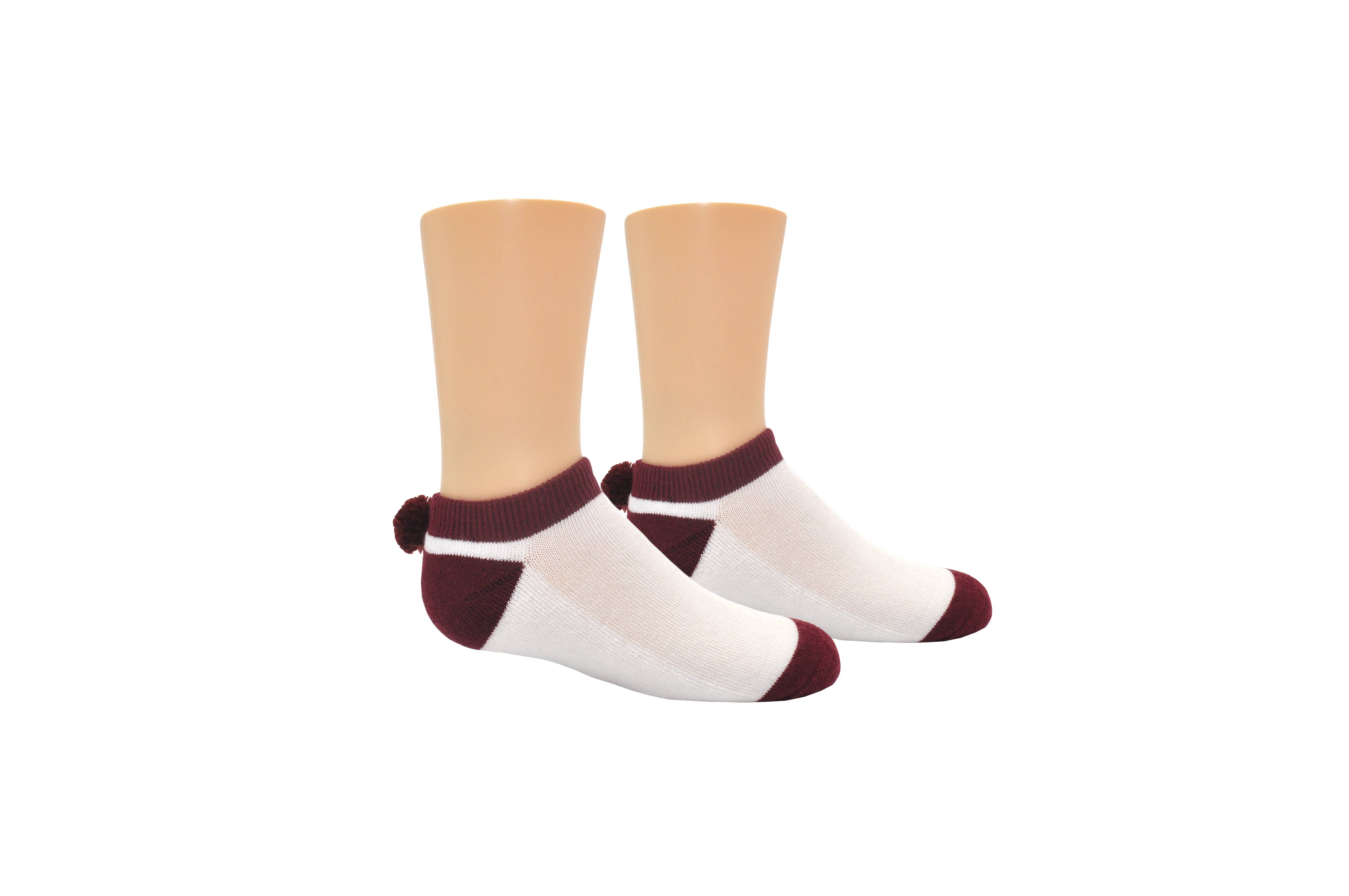 Everything Legwear - Wholesale Socks - Kids - Sock House Co. Athletic Pom Pom Lowcut Kids Socks2