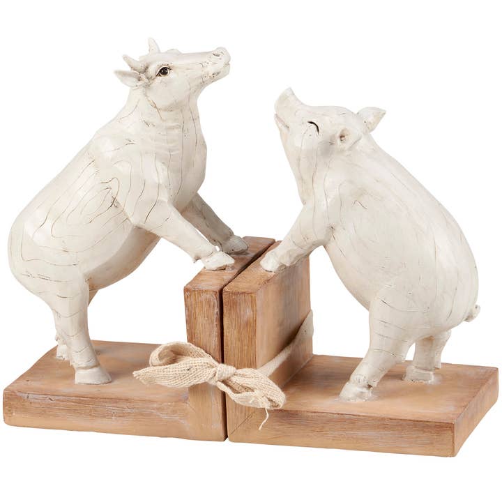 Primitives by Kathy - Wholesale Desk Set - Farm Animals Bookends