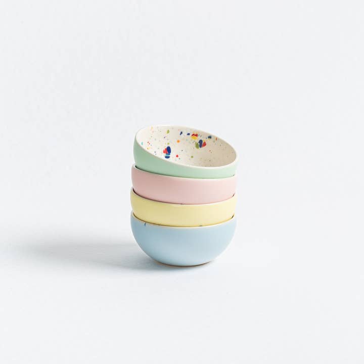 Egg Back Home - Wholesale Bowl - Breeze Party In Stoneware Mini Bowl 4 Pieces Set Mix Color