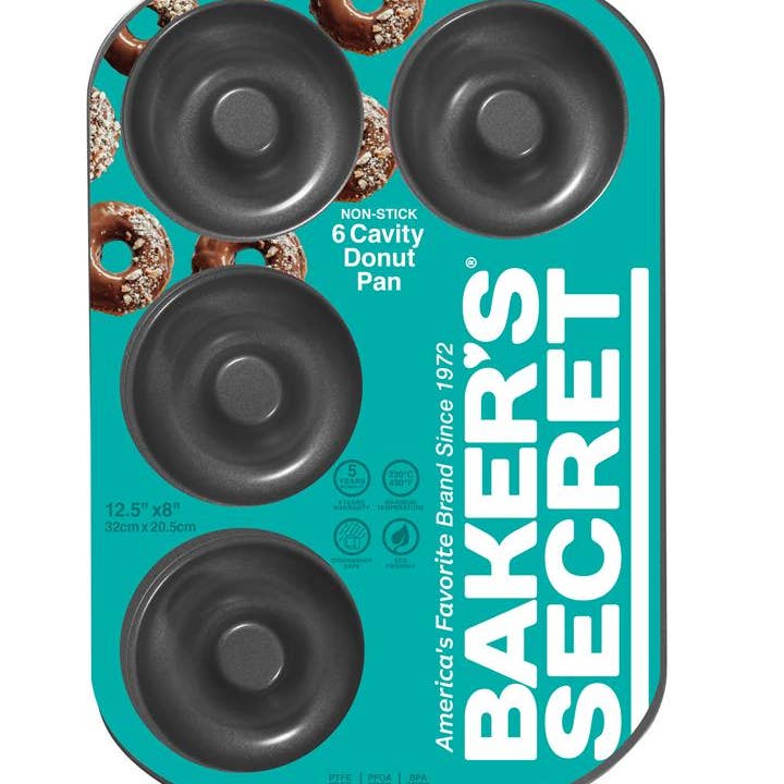 Gourmet Edge - Wholesale Baking Dish - Baker's Secret 6 Cavity Donut Pan