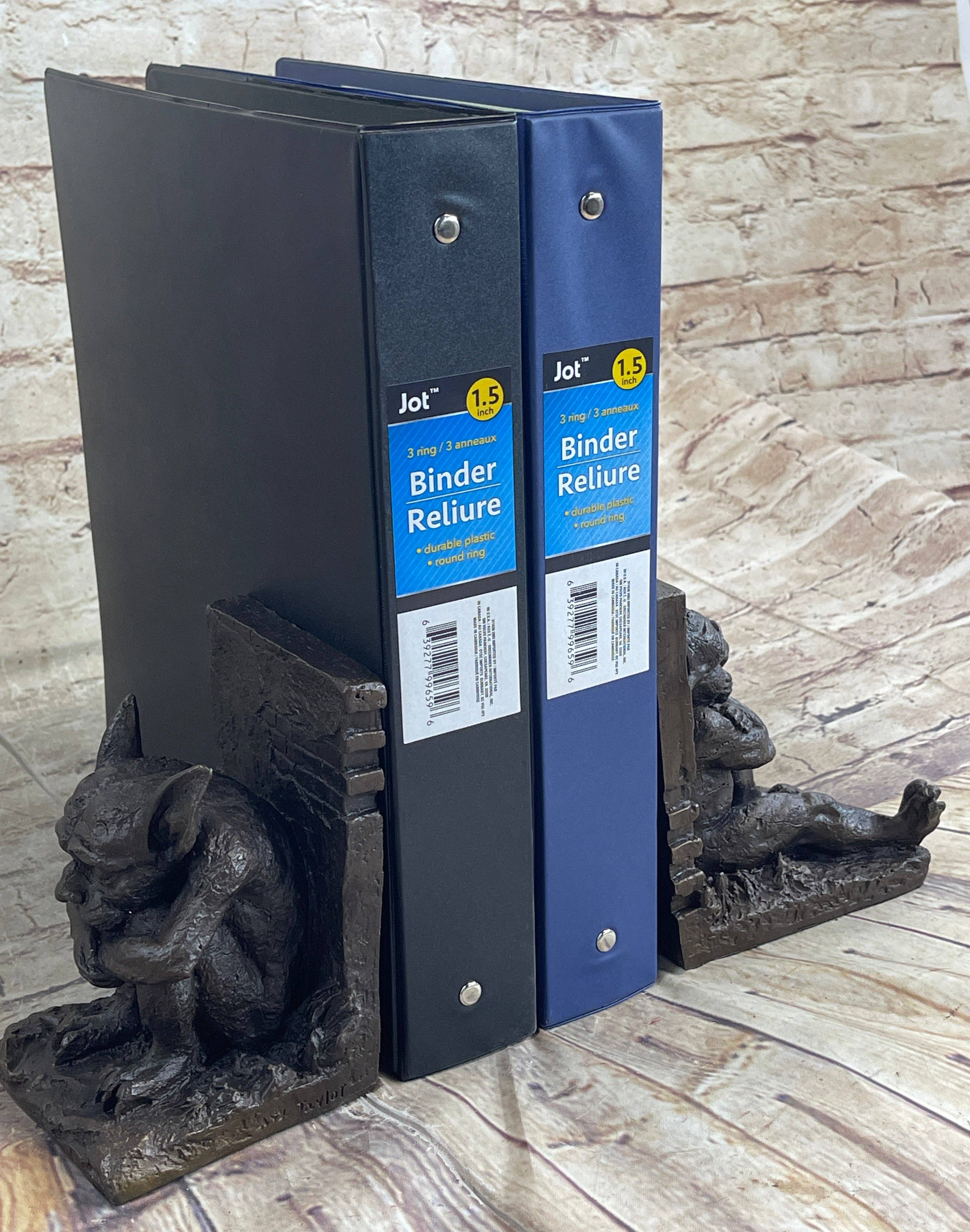 Bronzhaus – wholesale Bookend – Gargoyles Bookends Book End Bronze Sculpture Statue Mythical Figurine Art Decor2