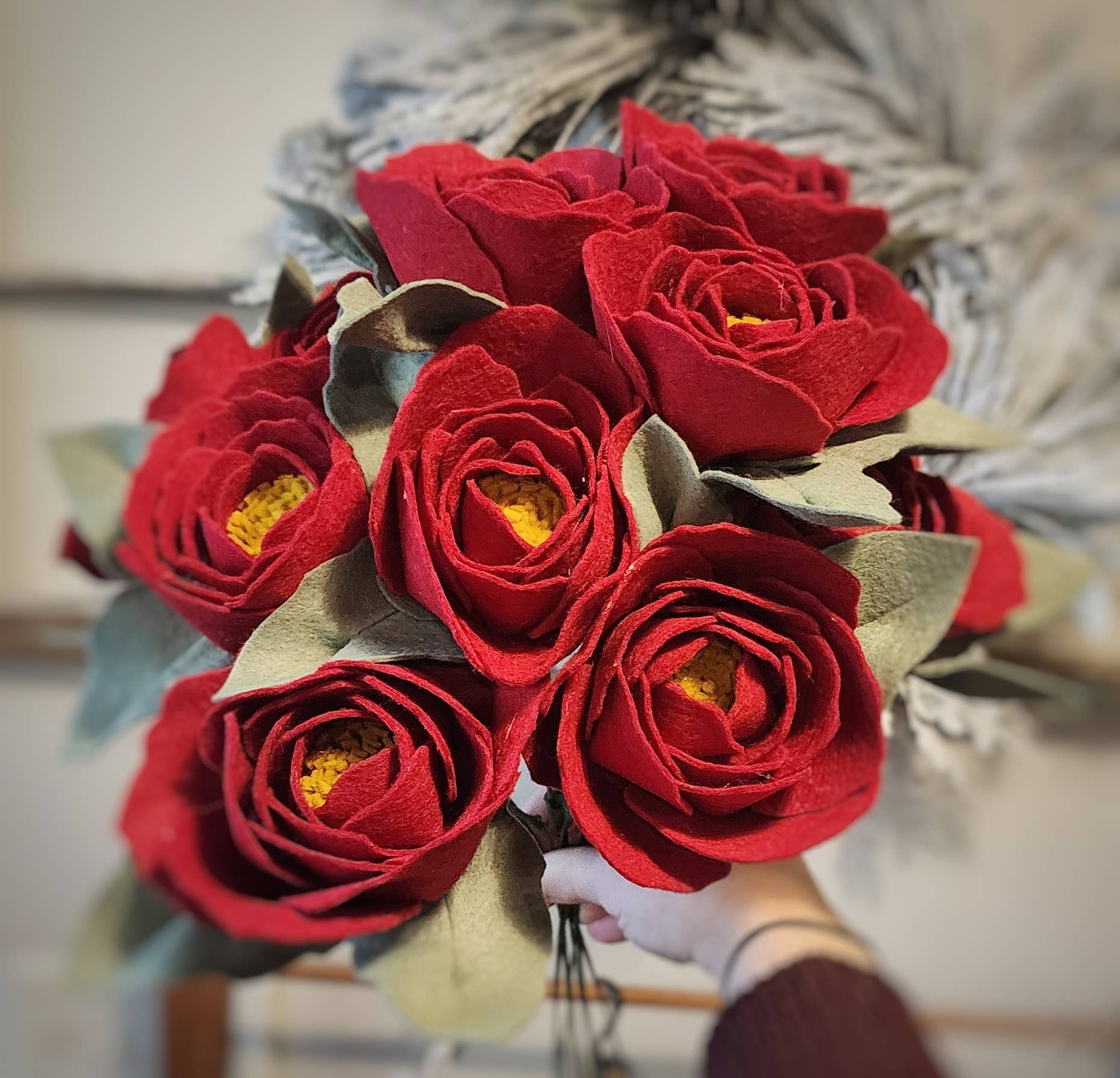 Madymae Felt Florals - Wholesale Artificial Flowers - Felt Peony0