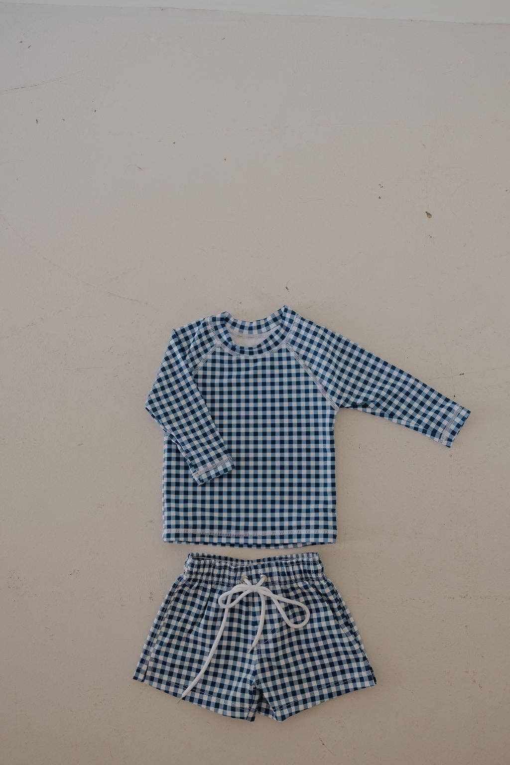 Forever French Baby - Wholesale Swim Shorts - Kids - Child Board Short | Blue Gingham2