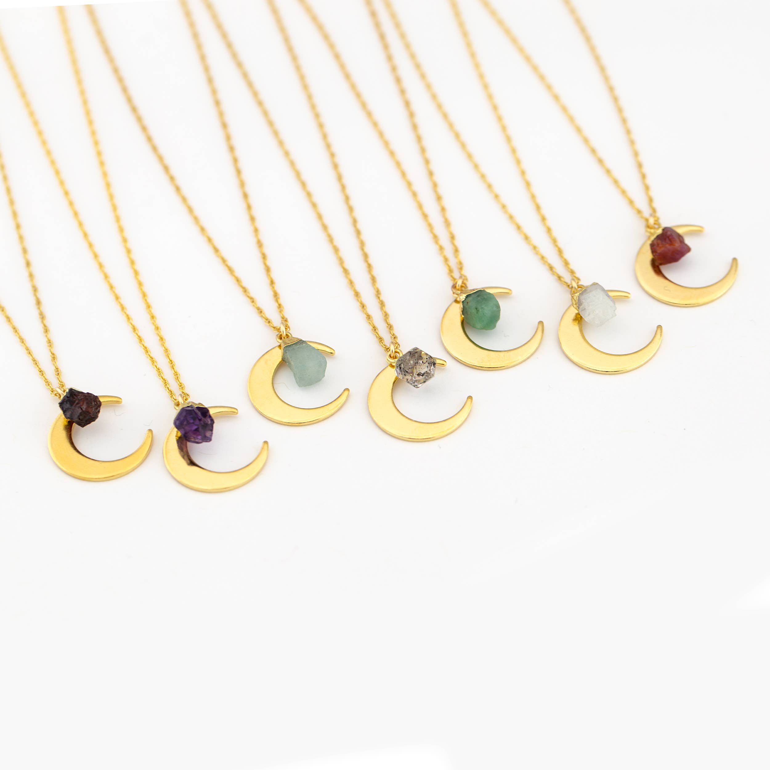 Delezhen - Vente Colliers à pendentif - Collier d'amitié péridot, lion, zodiaque, lune et pierre brute8