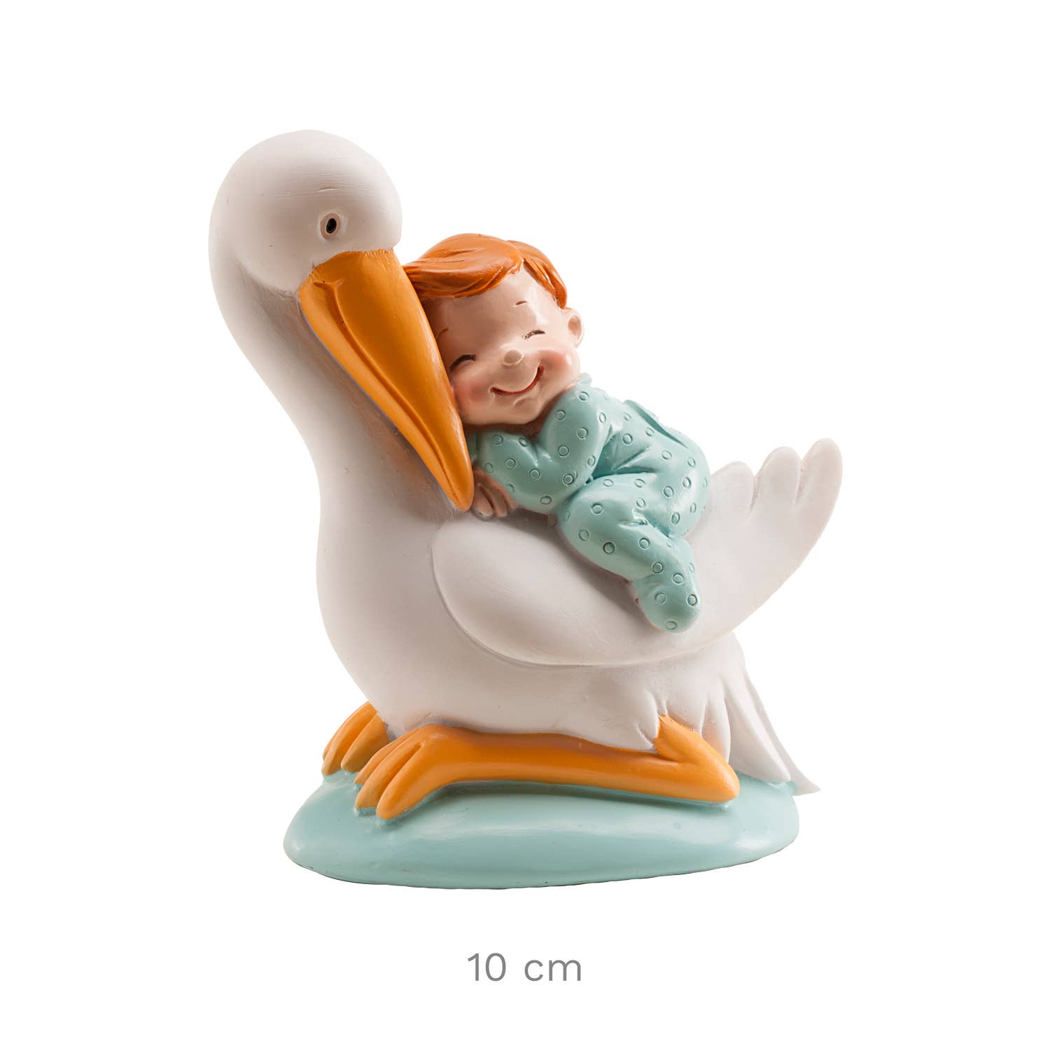 dekora - Wholesale Decorative Figurine - 4 BLUE SLEEPING STORK 10CM1