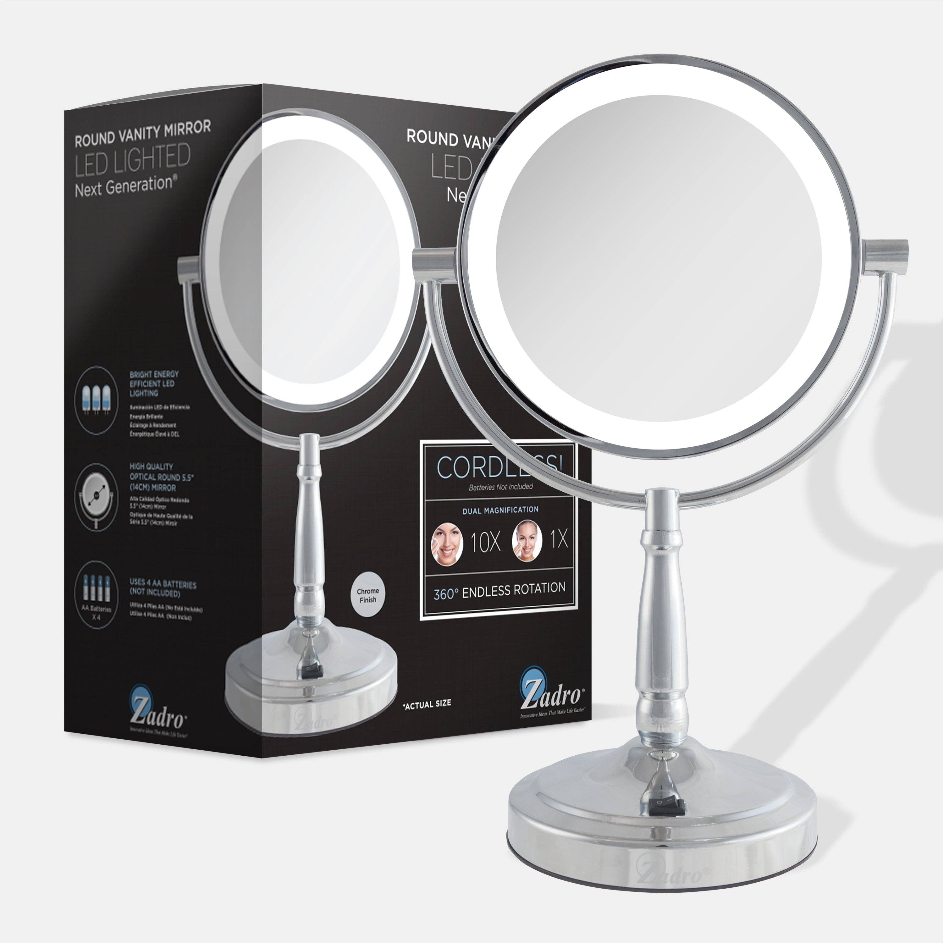Zadro, Inc. - Wholesale Makeup Mirror - Lighted Makeup Mirror with Magnification & Cordless9