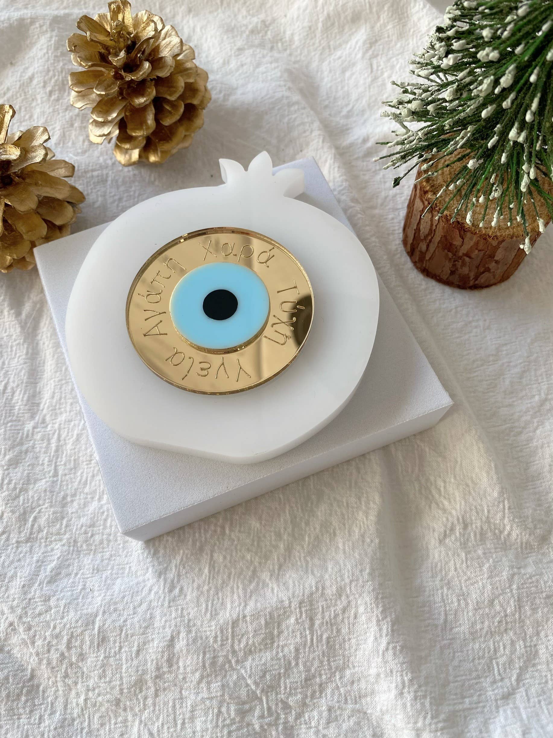 Christina Christi - Wholesale Ornament - Big Evil Eye Charm, Pomegranate Ornament,  Evil Eye Charm1