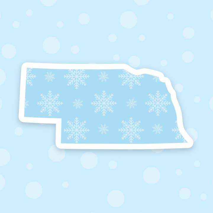 Nebraska Snowflake State Sticker for wholesale by The State Stickers