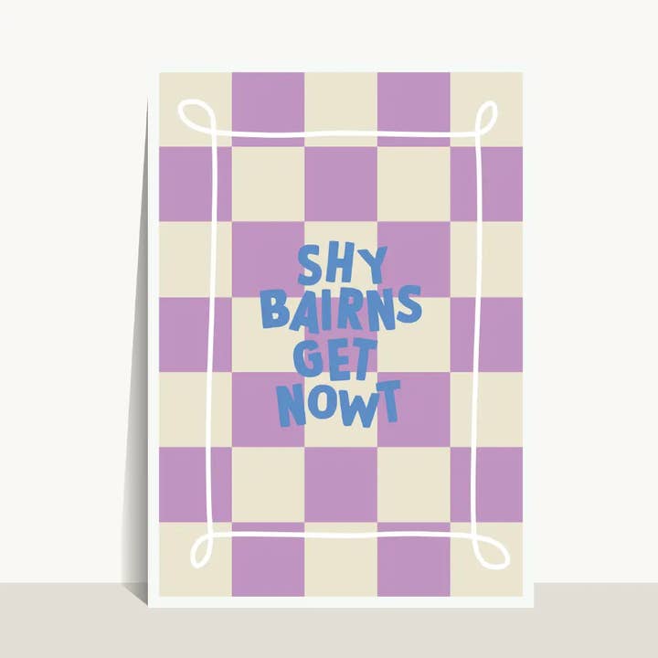 Shy Bairns Print for wholesale by Hollie Newton Studio