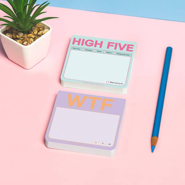 Knock Knock - Wholesale Sticky Notes - WTF Sticky Notes (Pastel Version)