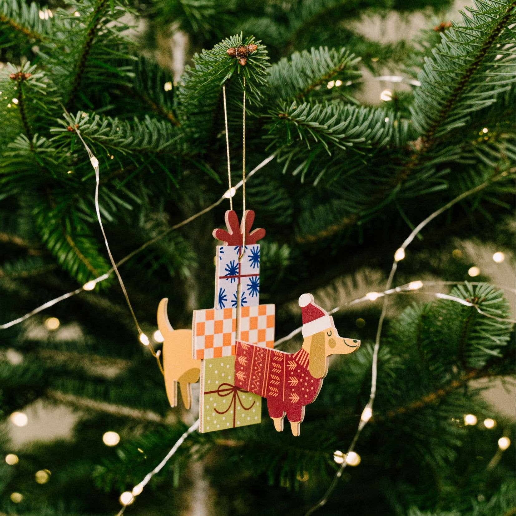 milin - Wholesale Tree Topper - 3D Christmas decoration, Xmas tree hanging dog decoration 1