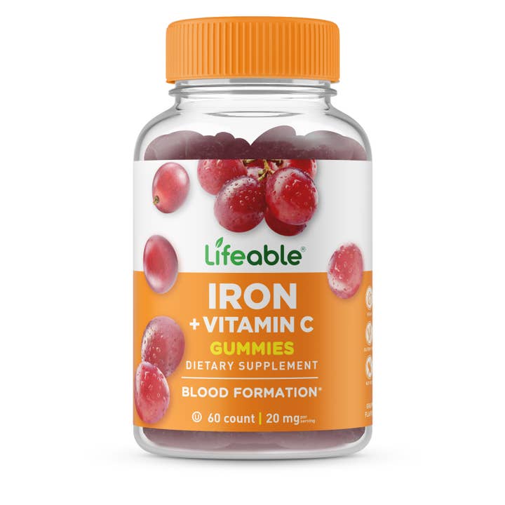 Lifeable – wholesale Oralt tillskott/Vitamin – Lifeable Iron 20 mg + C-vitamingummi, hälsosamma järnnivåer